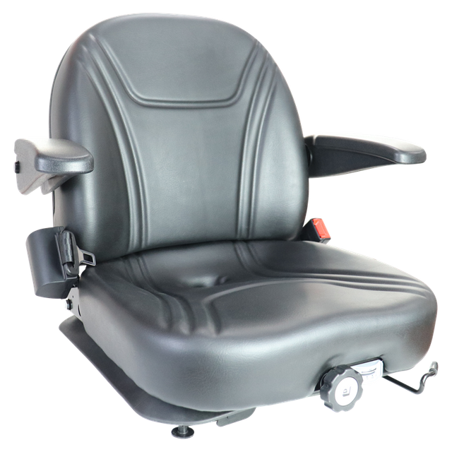 黑色 PVC 叉车座椅 带排水孔